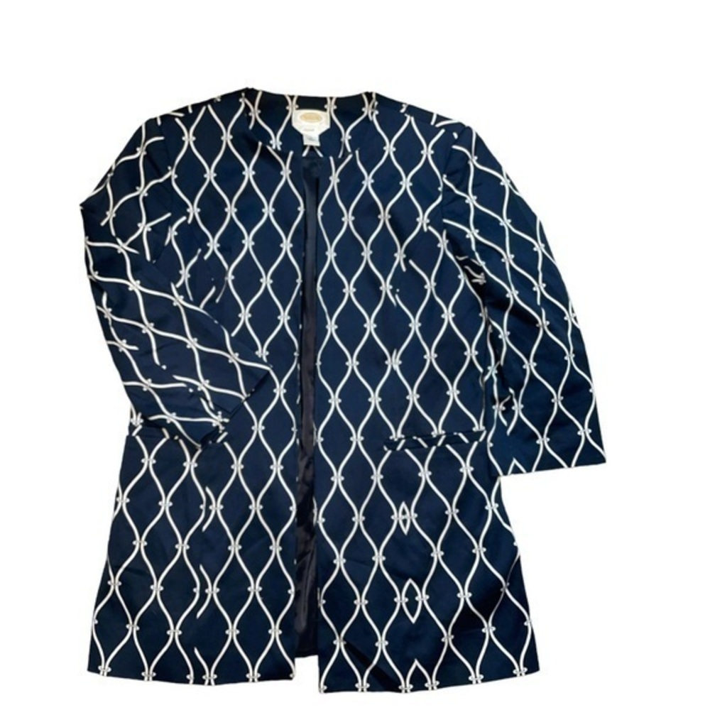 Talbots Navy with White Business Blazer